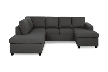 Crazy 4-sits Vänstervänd U-formad Small Soffa med Divan och Schäslong i Tyg