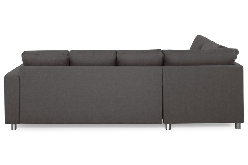 Crazy 4-sits Vänstervänd U-formad Small Soffa med Divan och Schäslong i Tyg - Mörkgrå - Möbler - Soffa - U-soffa