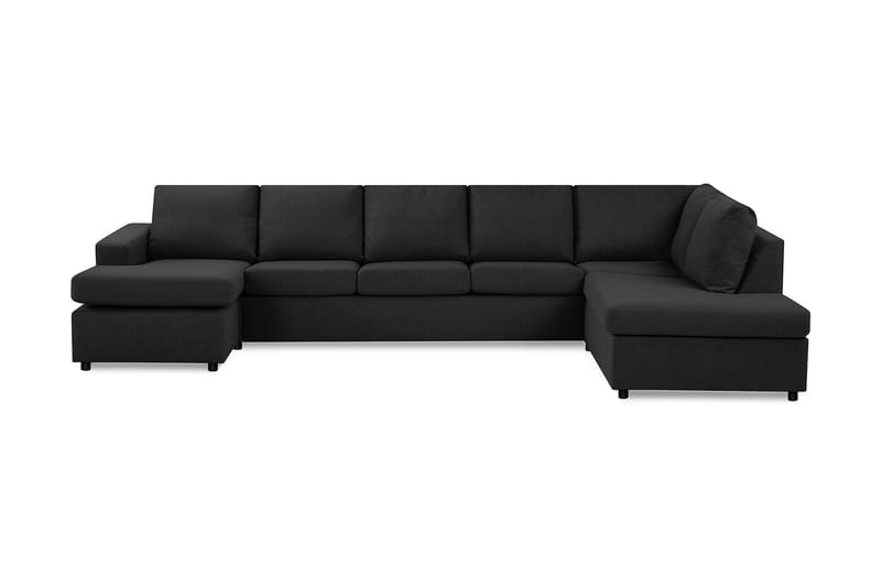 Crazy 5-sits Högervänd U-formad X-Large Soffa med Divan och Schäslong i Tyg - Antracit - Möbler - Soffa - U-soffa