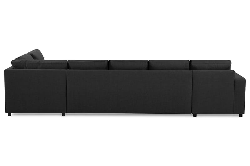 Crazy 5-sits Högervänd U-formad X-Large Soffa med Divan och Schäslong i Tyg - Antracit - Möbler - Soffa - U-soffa