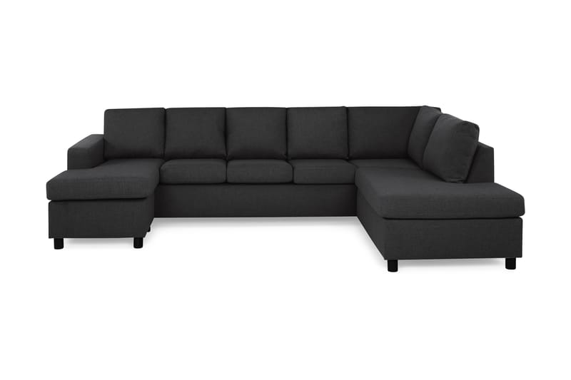 Crazy 5-sits Högervänd U-formad X-Large Soffa med Divan och Schäslong i Tyg - Antracit - Möbler - Soffa - U-soffa