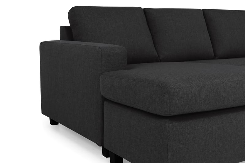 Crazy 5-sits Högervänd U-formad X-Large Soffa med Divan och Schäslong i Tyg - Antracit - Möbler - Soffa - U-soffa