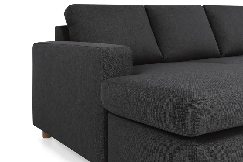 Crazy 5-sits Högervänd U-formad X-Large Soffa med Divan och Schäslong i Tyg - Antracit - Möbler - Soffa - U-soffa