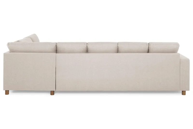 Crazy 5-sits Högervänd U-formad X-Large Soffa med Divan och Schäslong i Tyg - Beige - Möbler - Soffa - U-soffa