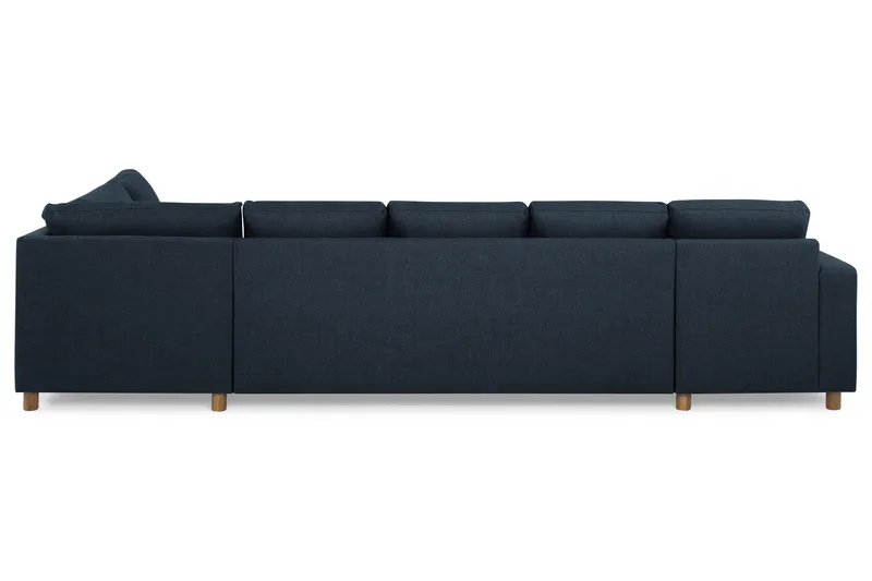 Crazy 5-sits Högervänd U-formad X-Large Soffa med Divan och Schäslong i Tyg - Blå - Möbler - Soffa - U-soffa