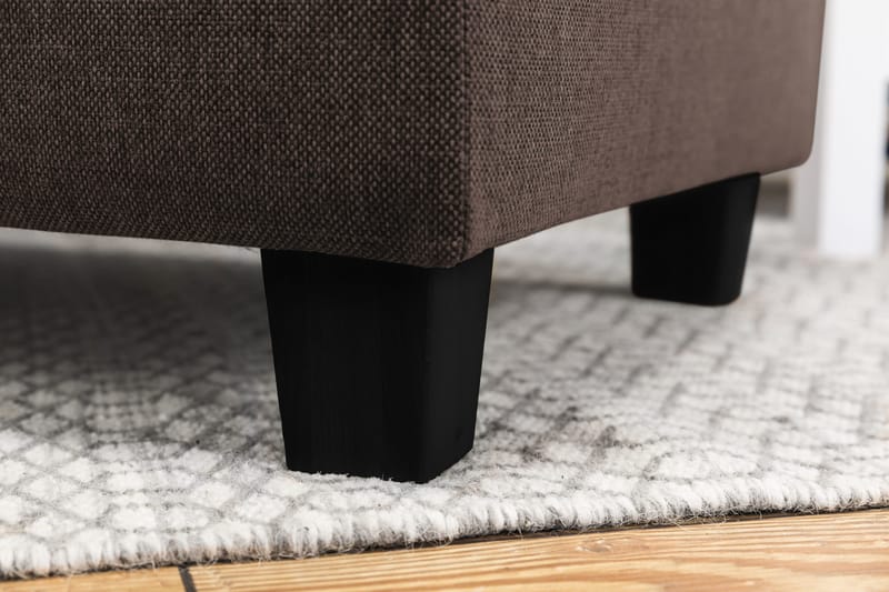 Crazy 5-sits Högervänd U-formad X-Large Soffa med Divan och Schäslong i Tyg - Brun - Möbler - Soffa - U-soffa