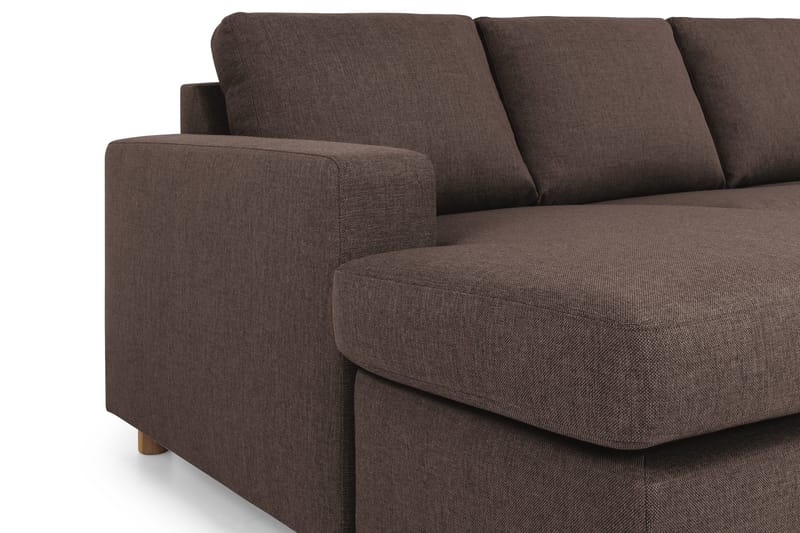 Crazy 5-sits Högervänd U-formad X-Large Soffa med Divan och Schäslong i Tyg - Brun - Möbler - Soffa - U-soffa