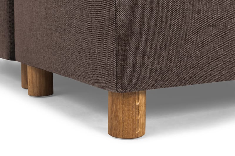 Crazy 5-sits Högervänd U-formad X-Large Soffa med Divan och Schäslong i Tyg - Brun - Möbler - Soffa - U-soffa