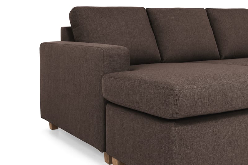 Crazy 5-sits Högervänd U-formad X-Large Soffa med Divan och Schäslong i Tyg - Brun - Möbler - Soffa - U-soffa