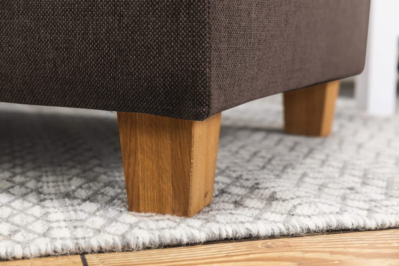 Crazy 5-sits Högervänd U-formad X-Large Soffa med Divan och Schäslong i Tyg - Brun - Möbler - Soffa - U-soffa