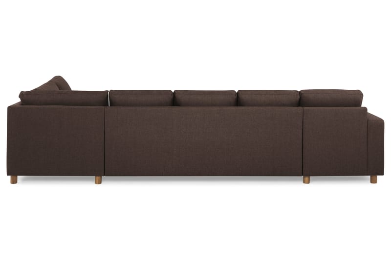 Crazy 5-sits Högervänd U-formad X-Large Soffa med Divan och Schäslong i Tyg - Brun - Möbler - Soffa - U-soffa