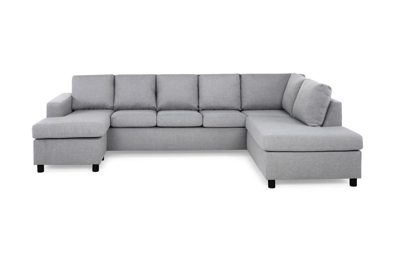 Crazy 5-sits Högervänd U-formad X-Large Soffa med Divan och Schäslong i Tyg - Grå - Möbler - Soffa - U-soffa