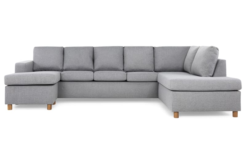 Crazy 5-sits Högervänd U-formad X-Large Soffa med Divan och Schäslong i Tyg - Grå - Möbler - Soffa - U-soffa