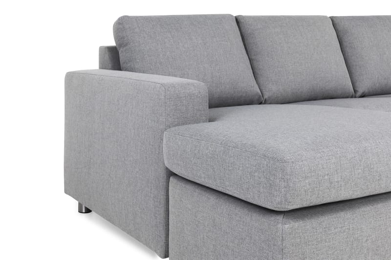 Crazy 5-sits Högervänd U-formad X-Large Soffa med Divan och Schäslong i Tyg - Grå - Möbler - Soffa - U-soffa