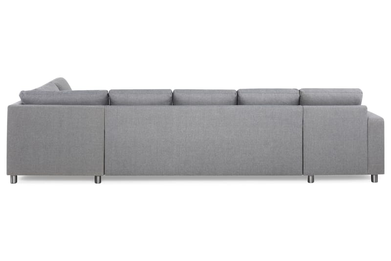 Crazy 5-sits Högervänd U-formad X-Large Soffa med Divan och Schäslong i Tyg - Grå - Möbler - Soffa - U-soffa