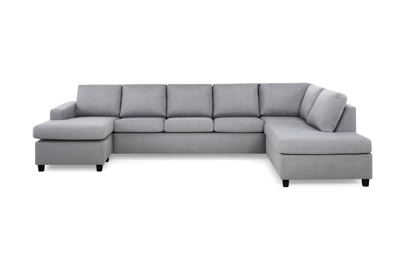 Crazy 5-sits Högervänd U-formad X-Large Soffa med Divan och Schäslong i Tyg - Grå - Möbler - Soffa - U-soffa