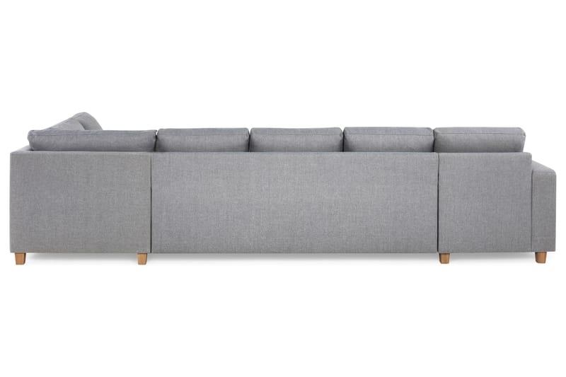 Crazy 5-sits Högervänd U-formad X-Large Soffa med Divan och Schäslong i Tyg - Grå - Möbler - Soffa - U-soffa