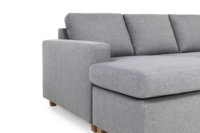 Crazy 5-sits Högervänd U-formad X-Large Soffa med Divan och Schäslong i Tyg - Grå - Möbler - Soffa - U-soffa