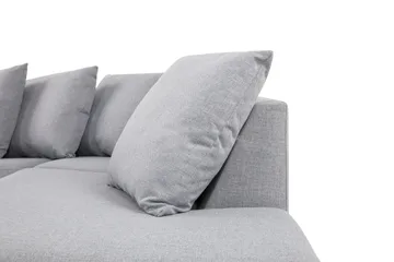 Crazy 5-sits Högervänd U-formad X-Large Soffa med Divan och Schäslong i Tyg inkl Kuvertkuddar - Grå - Möbler - Soffa - U-soffa