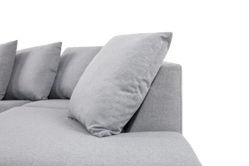 Crazy 5-sits Högervänd U-formad X-Large Soffa med Divan och Schäslong i Tyg inkl Kuvertkuddar - Grå - Möbler - Soffa - U-soffa