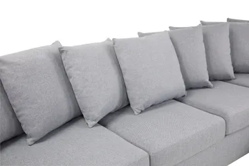 Crazy 5-sits Högervänd U-formad X-Large Soffa med Divan och Schäslong i Tyg inkl Kuvertkuddar - Grå - Möbler - Soffa - U-soffa