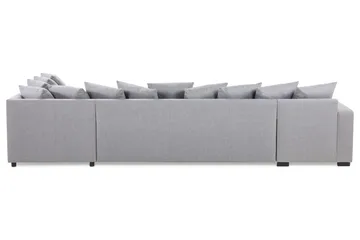 Crazy 5-sits Högervänd U-formad X-Large Soffa med Divan och Schäslong i Tyg inkl Kuvertkuddar - Grå - Möbler - Soffa - U-soffa