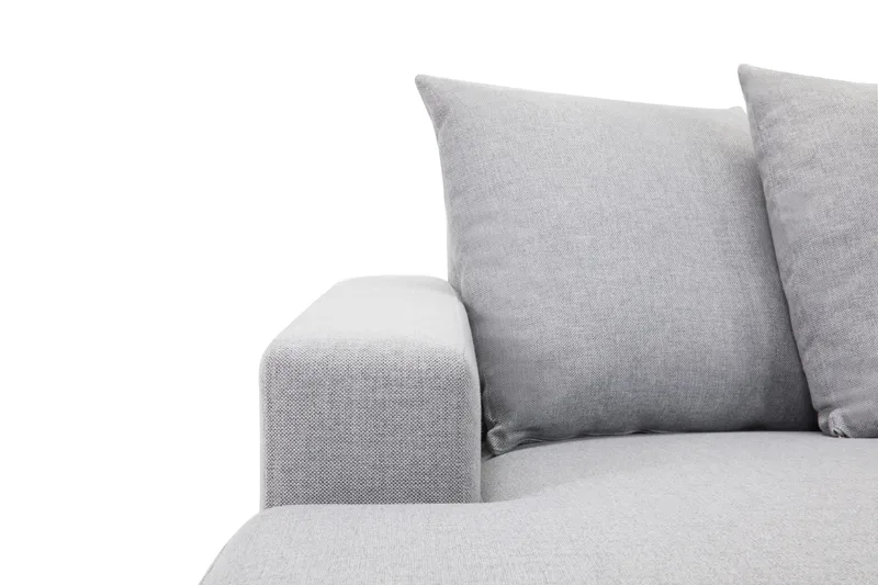 Crazy 5-sits Högervänd U-formad X-Large Soffa med Divan och Schäslong i Tyg inkl Kuvertkuddar - Grå - Möbler - Soffa - U-soffa