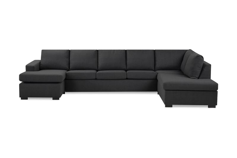 Crazy 5-sits Högervänd U-formad X-Large Soffa med Divan och Schäslong i Tyg - Mörkgrå - Möbler - Soffa - U-soffa