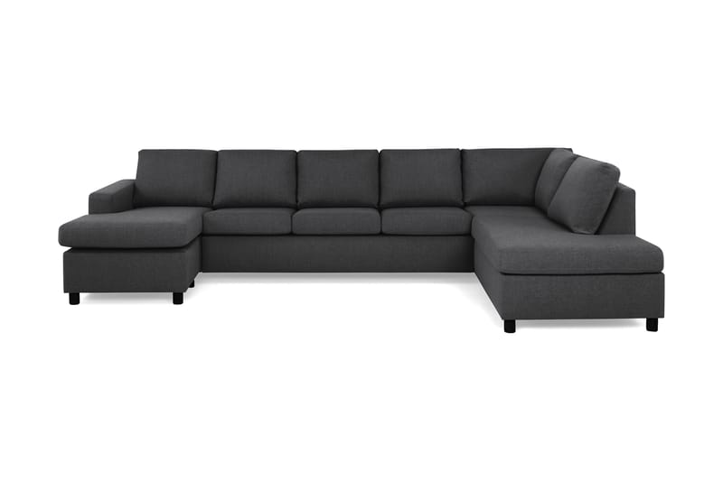 Crazy 5-sits Högervänd U-formad X-Large Soffa med Divan och Schäslong i Tyg - Mörkgrå - Möbler - Soffa - U-soffa