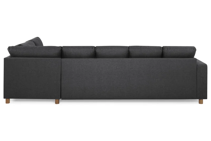 Crazy 5-sits Högervänd U-formad X-Large Soffa med Divan och Schäslong i Tyg - Mörkgrå - Möbler - Soffa - U-soffa