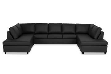 Crazy 5-sits U-formad Soffa med dubbelschäslong i Konstläder