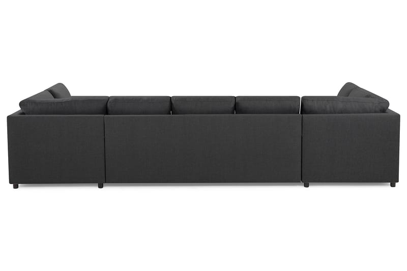 Crazy 5-sits U-formad Soffa med dubbelschäslong i Tyg - Mörkgrå - Möbler - Soffa - U-soffa