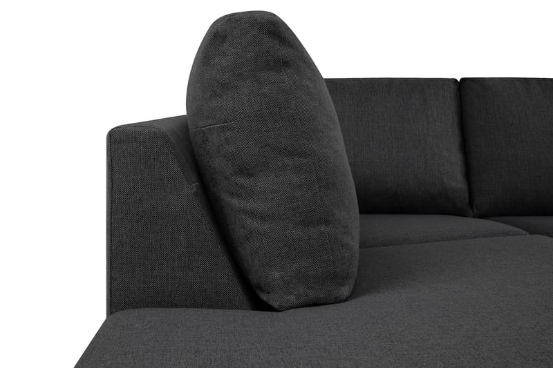 Crazy 5-sits U-formad Soffa med dubbelschäslong i Tyg - Mörkgrå - Möbler - Soffa - U-soffa