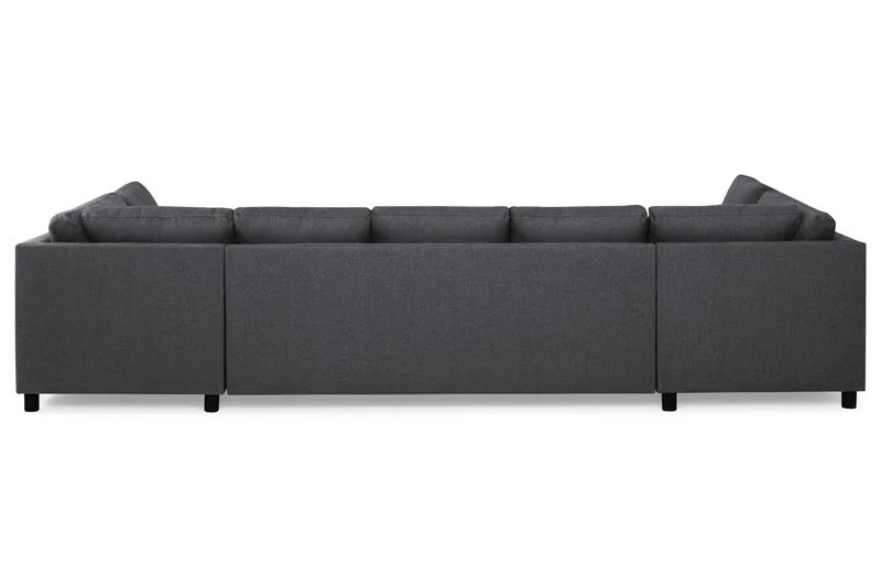 Crazy 5-sits U-formad Soffa med dubbelschäslong i Tyg - Mörkgrå - Möbler - Soffa - U-soffa