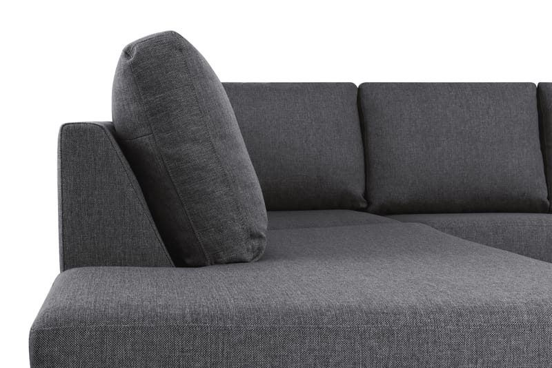 Crazy 5-sits U-formad Soffa med dubbelschäslong i Tyg - Mörkgrå - Möbler - Soffa - U-soffa