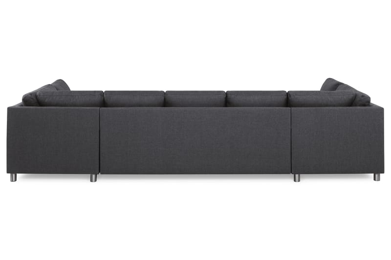 Crazy 5-sits U-formad Soffa med dubbelschäslong i Tyg - Mörkgrå - Möbler - Soffa - U-soffa