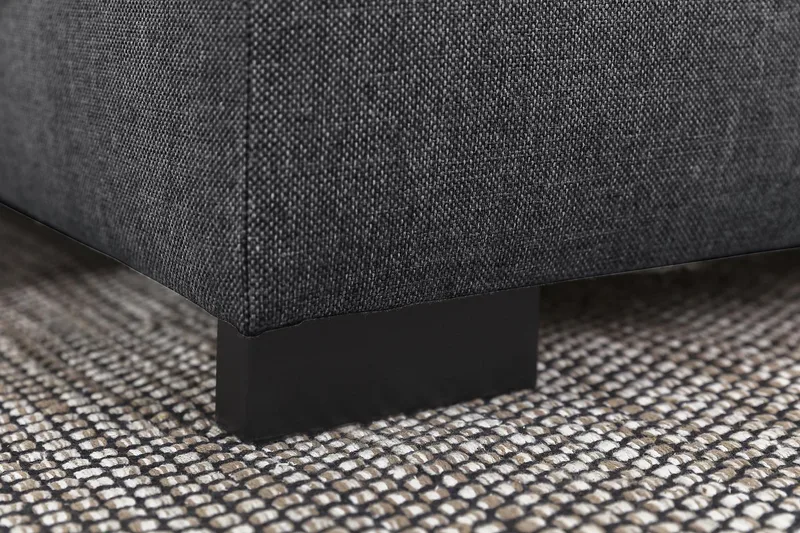 Crazy 5-sits U-formad Soffa med dubbelschäslong i Tyg - Mörkgrå - Möbler - Soffa - U-soffa