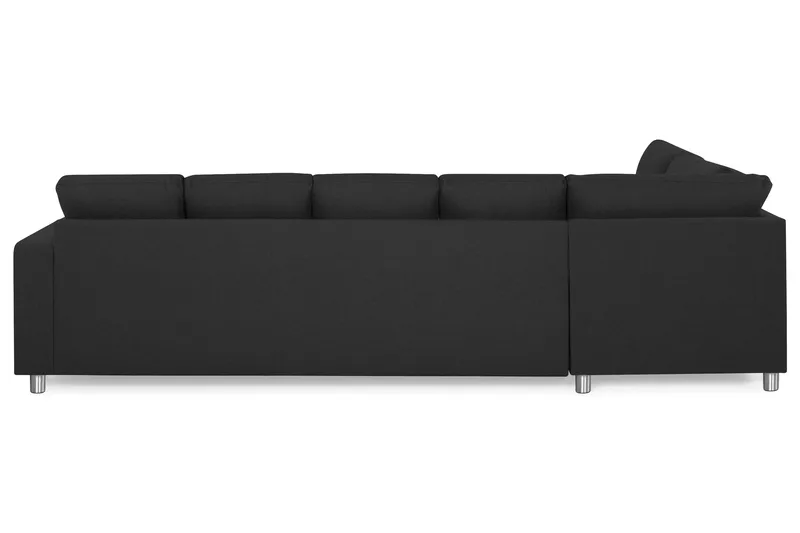 Crazy 5-sits Vänstervänd U-formad Soffa med Divan och Schäslong i Tyg - Antracit - Möbler - Soffa - U-soffa