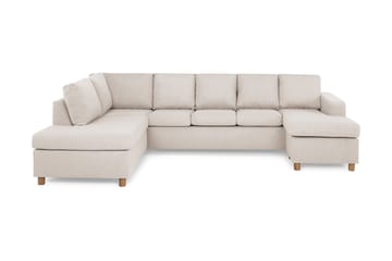 Crazy 5-sits Vänstervänd U-formad Soffa med Divan och Schäslong i Tyg