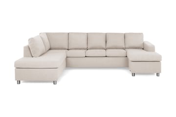 Crazy 5-sits Vänstervänd U-formad Soffa med Divan och Schäslong i Tyg