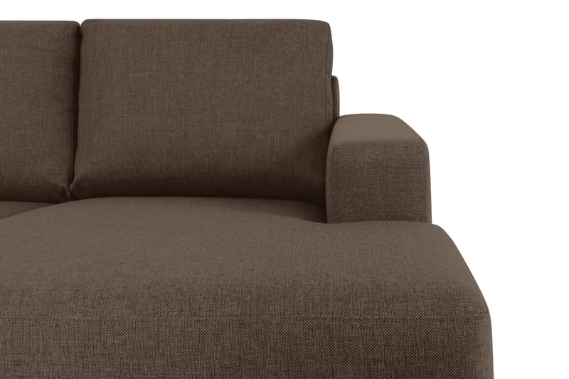 Crazy 5-sits Vänstervänd U-formad Soffa med Divan och Schäslong i Tyg - Brun - Möbler - Soffa - U-soffa