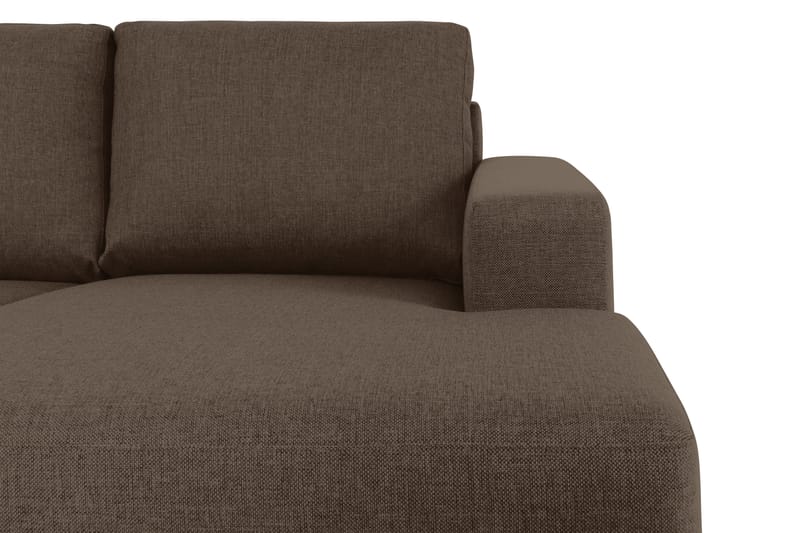 Crazy 5-sits Vänstervänd U-formad Soffa med Divan och Schäslong i Tyg - Brun - Möbler - Soffa - U-soffa