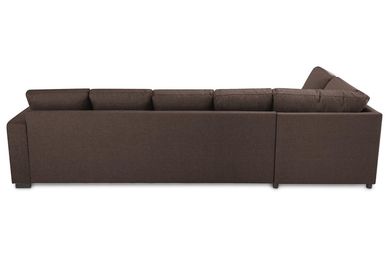 Crazy 5-sits Vänstervänd U-formad Soffa med Divan och Schäslong i Tyg - Brun - Möbler - Soffa - U-soffa
