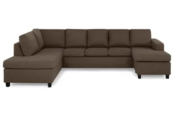 Crazy 5-sits Vänstervänd U-formad Soffa med Divan och Schäslong i Tyg