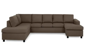 Crazy 5-sits Vänstervänd U-formad Soffa med Divan och Schäslong i Tyg