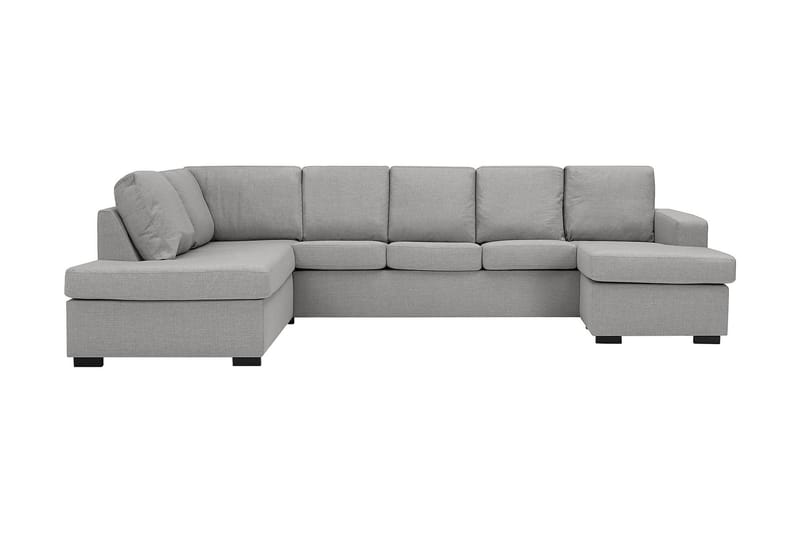 Crazy 5-sits Vänstervänd U-formad Soffa med Divan och Schäslong i Tyg - Grå - Möbler - Soffa - U-soffa