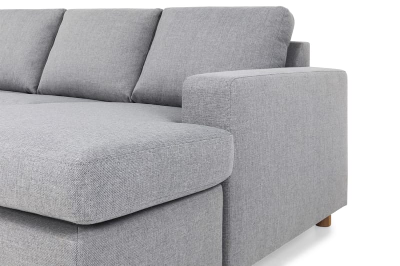 Crazy 5-sits Vänstervänd U-formad Soffa med Divan och Schäslong i Tyg - Grå - Möbler - Soffa - U-soffa