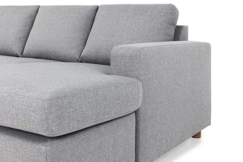 Crazy 5-sits Vänstervänd U-formad Soffa med Divan och Schäslong i Tyg - Grå - Möbler - Soffa - U-soffa