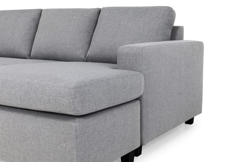 Crazy 5-sits Vänstervänd U-formad Soffa med Divan och Schäslong i Tyg - Grå - Möbler - Soffa - U-soffa