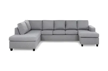 Crazy 5-sits Vänstervänd U-formad Soffa med Divan och Schäslong i Tyg